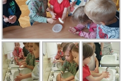 W Światowym Dniu Higieny Rąk Puchatki eksperymentowały, by poznać moc mydła. Dzieci utrwaliły tym samym podstawowe zasady mycia rąk i znaczenia higieny dla zdrowia.