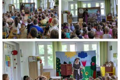 Wszystkie przedszkolaki obejrzały spektakl pt. "Magiczny sklepik" w wykonaniu teatru Kalejdoskop. Dzieci przekonały się, że wiara czyni cuda, a dobroć, mądrość, współczucie, to wartości najważniejsze w życiu.
